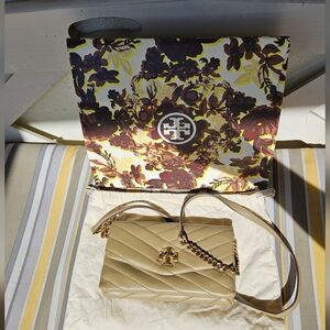Tory Burch Kira Chevron Wallet On Chain Crossbody Bag In Sandpiper